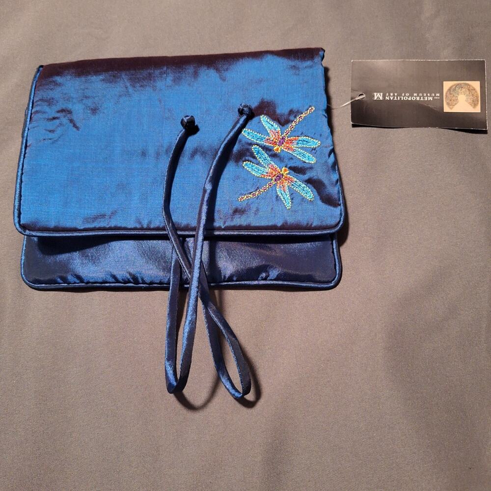 The Met Museum of Art Louis C Tiffany Dragonfly Embroidered Jewlery Roll/Pouch